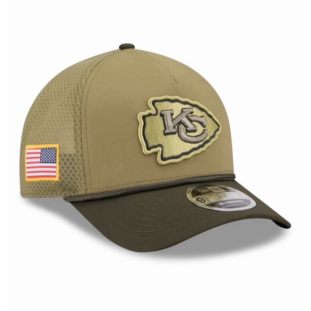 Kansas City New Era Youth 2025 Salute to Service 9FORTY A-Frame Adjustable Hat
